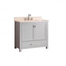 Avanity MODERO-VS36-CG-B - Avanity Modero 37 in. Vanity in Chilled Gray finish with Galala Beige Marble Top