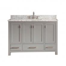 Avanity MODERO-VS48-CG-C - Avanity Modero 49 in. Vanity in Chilled Gray finish with Carrara White Marble Top