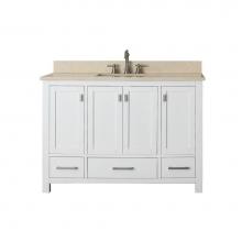 Avanity MODERO-VS48-WT-B - Avanity Modero 49 in. Vanity in White finish with Galala Beige Marble Top