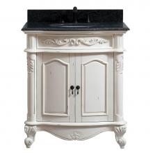 Avanity PROVENCE-VS31-AW - Avanity Provence 31 in. Vanity in Antique White finish with Impala Black Granite Top