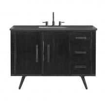 Avanity STEVENS-VS49-BK - Avanity Stevens 49 in. Vanity in Rustic Black finish with Gray Quartz Top