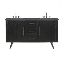 Avanity STEVENS-VS61-BK - Avanity Stevens 61 in. Vanity in Rustic Black finish with Gray Quartz Top