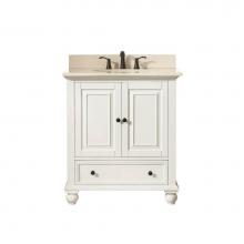 Avanity THOMPSON-VS30-FW-B - Avanity Thompson 31 in. Vanity in French White finish with Galala Beige Marble Top