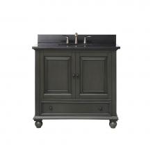 Avanity THOMPSON-VS36-CL-A - Avanity Thompson 37 in. Vanity in Charcoal Glaze finish with Black Granite Top