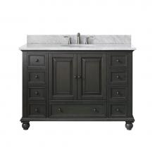 Avanity THOMPSON-VS48-CL-C - Avanity Thompson 49 in. Vanity in Charcoal Glaze finish with Carrara White Marble Top