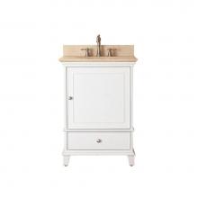 Avanity WINDSOR-VS24-WT-B - Avanity Windsor 25 in. Vanity in White finish with Galala Beige Marble Top