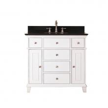 Avanity WINDSOR-VS36-WT-A - Avanity Windsor 37 in. Vanity in White finish with Black Granite Top