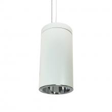 Nora NYLS3-6C1L335NC12CCW - 6" Sapphire III Cable Mount White Cylinder, Clear Reflector/Clear Flange, 120-277; 0-10V