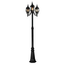 Artcraft AC8099BK - Classico 3-Light Outdoor Lantern and Post