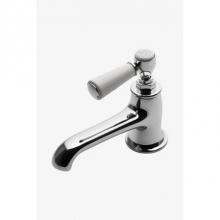 Waterworks Studio 07-60505-05469 - Highgate Low Profile One Hole Deck Mounted Lavatory Faucet with White Porcelain Lever Handle in Un