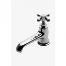 Waterworks Studio 07-44797-87145 - Highgate Low Profile One Hole Deck Mounted Lavatory Faucet with Metal Cross Handle in Chrome, 1.2g