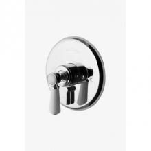 Waterworks Studio 05-21197-77332 - Highgate Pressure Balance with Diverter Trim with White Porcelain Lever Handle in Chrome