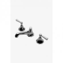 Waterworks Studio 07-32978-65557 - Roadster Low Profile Three Hole Deck Mounted Lavatory Faucet with Metal Lever Handles in Chrome, 1