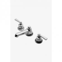 Waterworks Studio 07-39946-78145 - Transit Low Profile Three Hole Deck Mounted Lavatory Faucet with Metal Lever Handles in Nickel, 1.