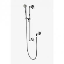 Waterworks Studio 05-92861-18040 - Transit Handshower On Bar with Metal Handle in Unlacquered Brass, 1.75gpm