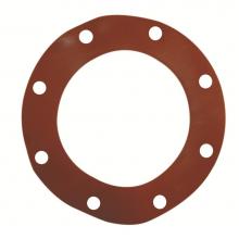 Braxton Harris RGFFR6 - 6'' Ips Red Rubber Full Face Gasket 1/16'' Thick