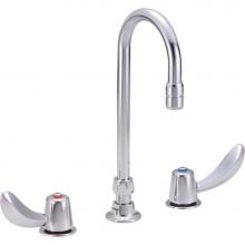 Delta Commercial 23C622 - Commercial 23C6: Two Handle Widespread Bathroom Faucet with Gooseneck Spout - Less Pop-Up