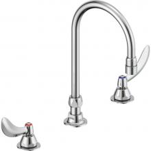 Delta Commercial 23C634-R4 - Commercial 23C6: Two Handle Widespread Bathroom Faucet with Gooseneck Spout - Less Pop-Up