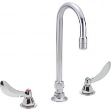 Delta Commercial 23C654 - Commercial 23C6: Two Handle Widespread Bathroom Faucet with Gooseneck Spout - Less Pop-Up