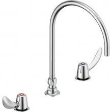 Delta Commercial 23C672-R7 - Commercial 23C6: Two Handle Widespread Bathroom Faucet with Gooseneck Spout - Less Pop-Up