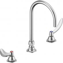 Delta Commercial 23C674-R4 - Commercial 23C6: Two Handle Widespread Bathroom Faucet with Gooseneck Spout - Less Pop-Up