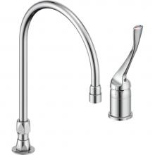 Delta Commercial 24T2633-R7 - Commercial 24T2: Single Control Mixing Faucet with Gooseneck Spout - Less Pop-Up