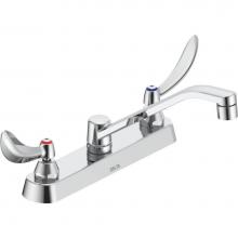 Delta Commercial 26C3124 - Commercial 26C3: Two Handle 8'' Cast Deck Mount Faucet