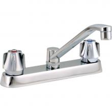 Delta Commercial 26C3131 - Commercial 26C3: Two Handle 8'' Cast Deck Mount Faucet