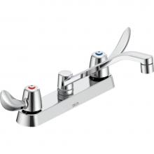 Delta Commercial 26C3132 - Commercial 26C3: Two Handle 8'' Cast Deck Mount Faucet