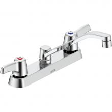 Delta Commercial 26C3143 - Commercial 26C3: Two Handle 8'' Cast Deck Mount Faucet