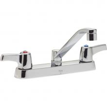 Delta Commercial 26C3153 - Commercial 26C3: Two Handle 8'' Cast Deck Mount Faucet