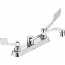 Delta Commercial 26C3155 - Commercial 26C3: Two Handle 8'' Cast Deck Mount Faucet