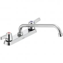 Delta Commercial 26C3233-S7 - Commercial 26C3: Two Handle 8'' Cast Deck Mount Faucet