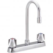 Delta Commercial 26C3931 - Commercial 26C3: Two Handle 8'' Cast Deck Mount Faucet