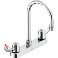 Delta Commercial 26C3932-LS-TI - Commercial 26C3: 8'' Cast Deck Mount Faucet