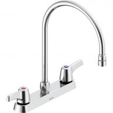 Delta Commercial 26C3933-R7 - Commercial 26C3: Two Handle 8'' Cast Deck Mount Faucet