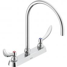 Delta Commercial 26C3974-R7 - Commercial 26C3: Two Handle 8'' Cast Deck Mount Faucet