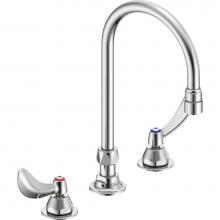 Delta Commercial 27C2944-LS - Commercial 27C1 / 27C2 Two Handle 8'' Below Deck Mount Faucet with Limited Swing Spout