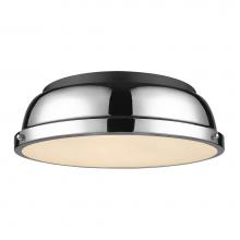 Golden Lighting 3602-14 BLK-CH - Duncan 14'' Flush Mount