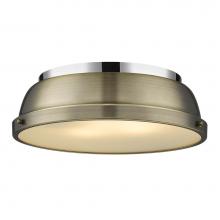 Golden Lighting 3602-14 CH-AB - Duncan 14'' Flush Mount