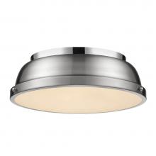 Golden Lighting 3602-14 CH-PW - Duncan 14'' Flush Mount