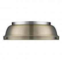 Golden Lighting 3602-14 PW-AB - Duncan 14'' Flush Mount