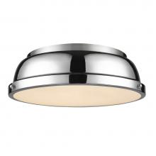 Golden Lighting 3602-14 PW-CH - Duncan 14'' Flush Mount