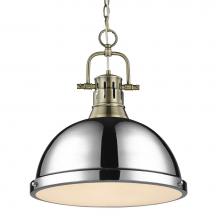 Golden Lighting 3602-L AB-CH - Duncan Large Pendant with Chain