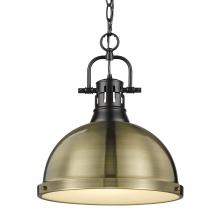 Golden Lighting 3602-L BLK-AB - Duncan Large Pendant with Chain