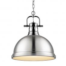 Golden Lighting 3602-L CH-PW - Duncan Large Pendant with Chain