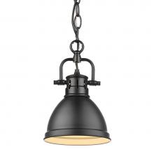 Golden Lighting 3602-M1L BLK-BLK - Duncan Mini Pendant with Chain