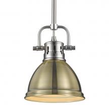 Golden Lighting 3604-M1L PW-AB - Duncan Mini Pendant with Rod