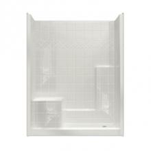 Hamilton Bathware HA001403-L-000-ALG - Alcove AcrylX 33 x 60 x 77 Shower in Almond Granite MP 6032 SH 3P 1S 4.0