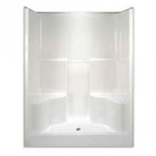 Hamilton Bathware HA001604-C-000-BON - Alcove Solid Surface 36 x 60 x 78 Shower in Bone STN6077SH 2S